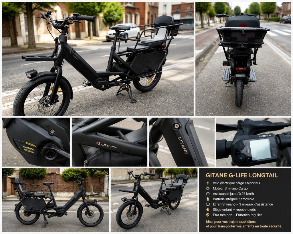Vélo Longtail Gitane, Enlèvement, Comme neuf, 50 km par batterie ou plus, Autres marques