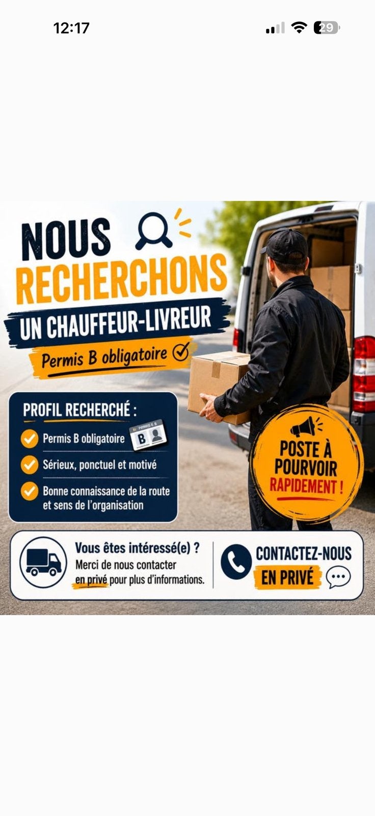 Chauffer -livreur