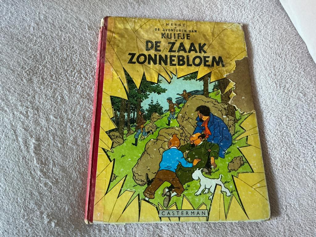 Kuifje de zaak zonnebloem 1956, Europa, Ophalen of Verzenden, Gelezen, Eén comic