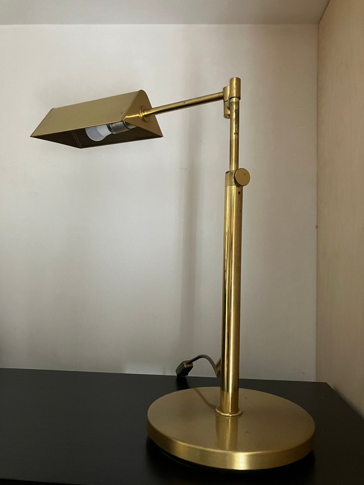 Vintage messing lamp, Huis en Inrichting, Late jaren 1980, begin 1990, Gebruikt, 50 tot 75 cm, Ophalen of Verzenden