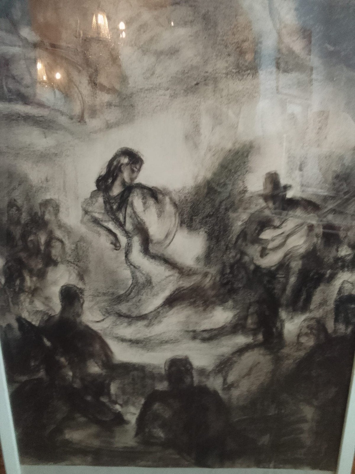 Houtskool gesigneerd Charles Ernest Smets. 65x50cm., Ophalen