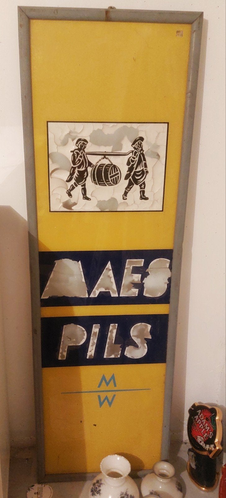Assiette en verre Old Maes Pils, années 1960 et 1970, Collections, Enlèvement