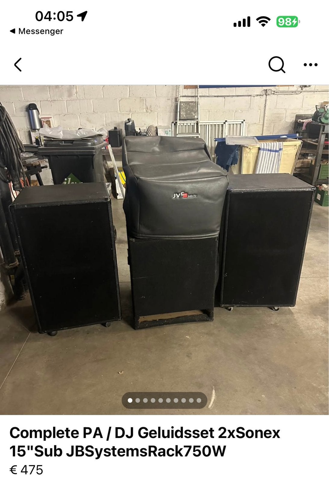 Complete professioneleDJ-set in flightcase+speakers +micro., Muziek en Instrumenten, Ophalen, Zo goed als nieuw, Dj-set