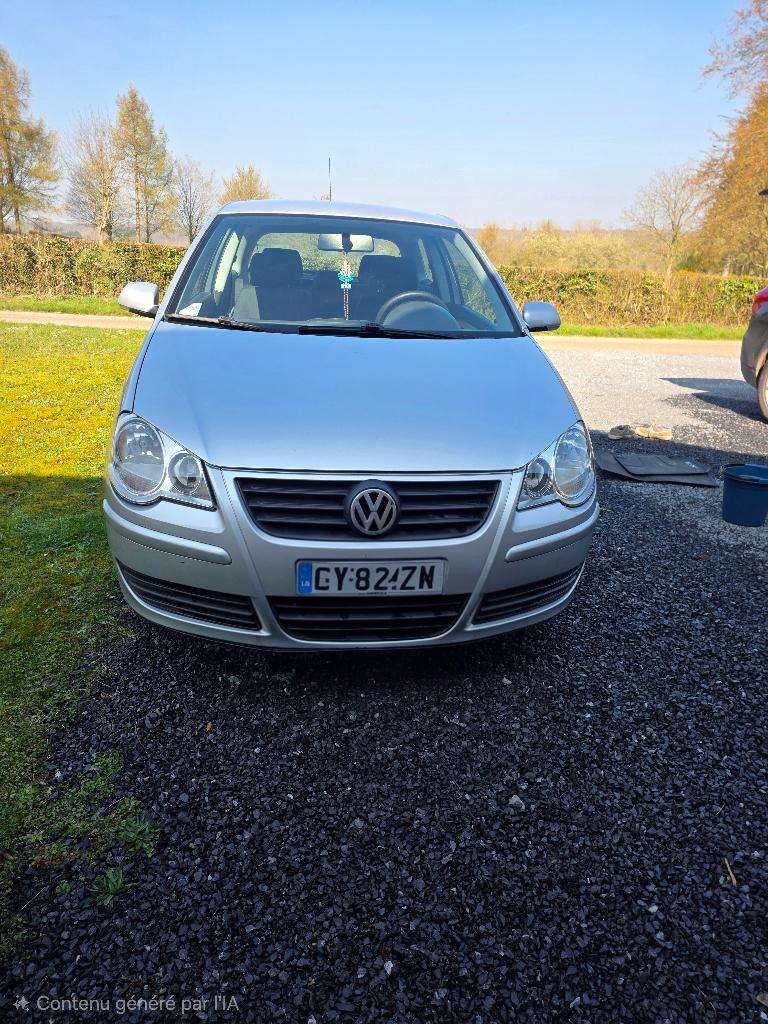 VW Polo 1.2 benzine (47 kW) — 2005 — 203.000 km, Auto's, Voorwielaandrijving, Stof, 1119 kg, Zwart