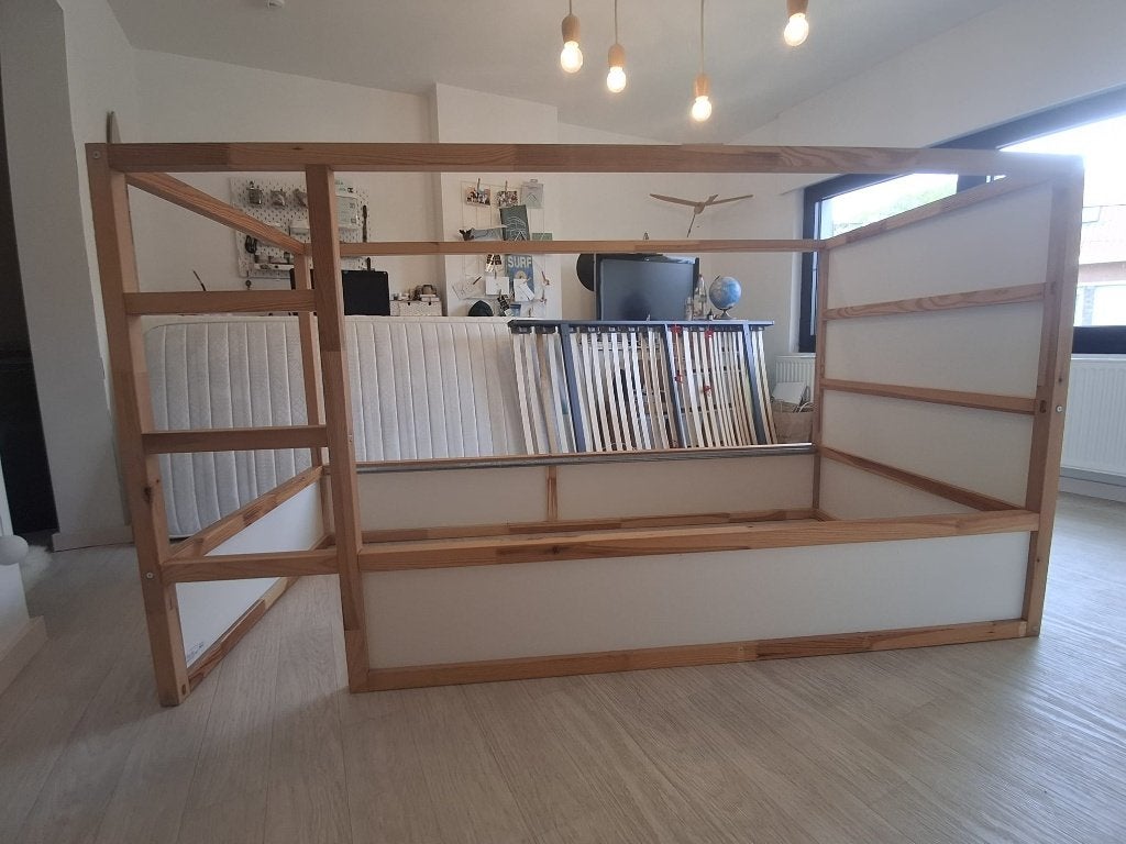 Bed Ikea Kura 90x200 cm, Ophalen, 85 tot 100 cm, Gebruikt, Hoogslaper of Stapelbed