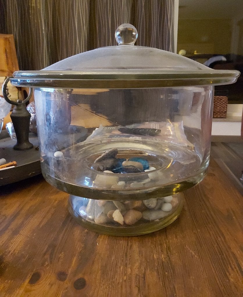 Exsiccator / desiccator in dik glas ( labo ), Antiek en Kunst, Ophalen