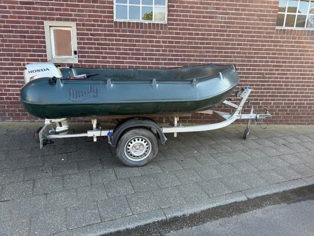 Whaly 310 + aluminium trailer + honda 8pk 4T, Ophalen, Gebruikt, Overige materialen, Met motor