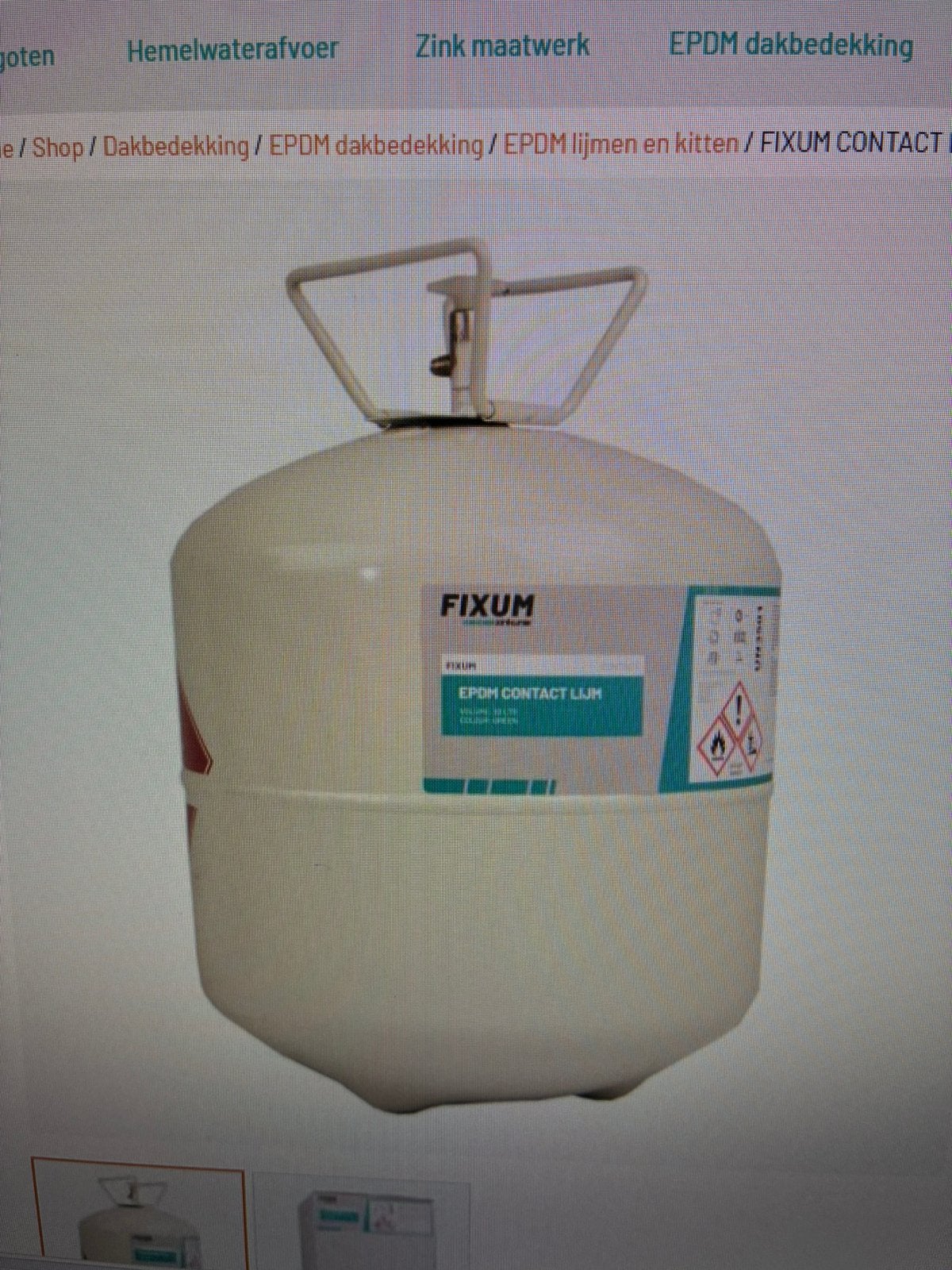 22 liter drukvat epdm lijm, Doe-het-zelf en Bouw, Ophalen of Verzenden, Zo goed als nieuw