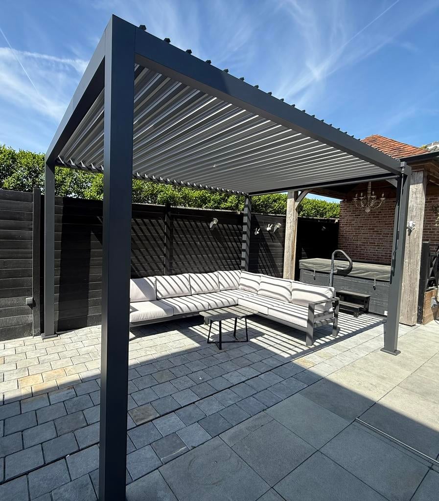 Nieuwe aluminium pergola 4m x 3m x h 2m50, Tuin en Terras, Overkappingen, Nieuw, Ophalen