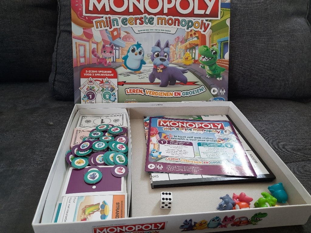 Mijn eerste monopoly Gezelschapsspel, Enlèvement ou Envoi, Utilisé, Garçon ou Fille