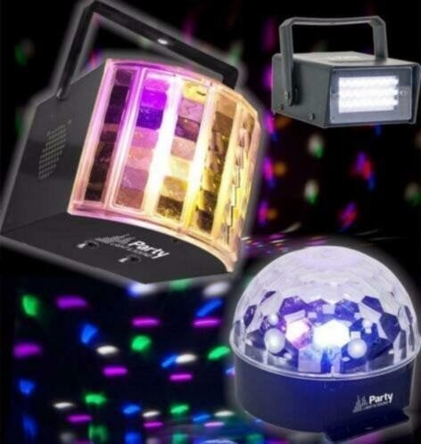 PARTY-3PACK 3-Led Disco licht effcten [1182P-B], Muziek en Instrumenten, Licht en Laser, Ophalen of Verzenden, Nieuw, Licht