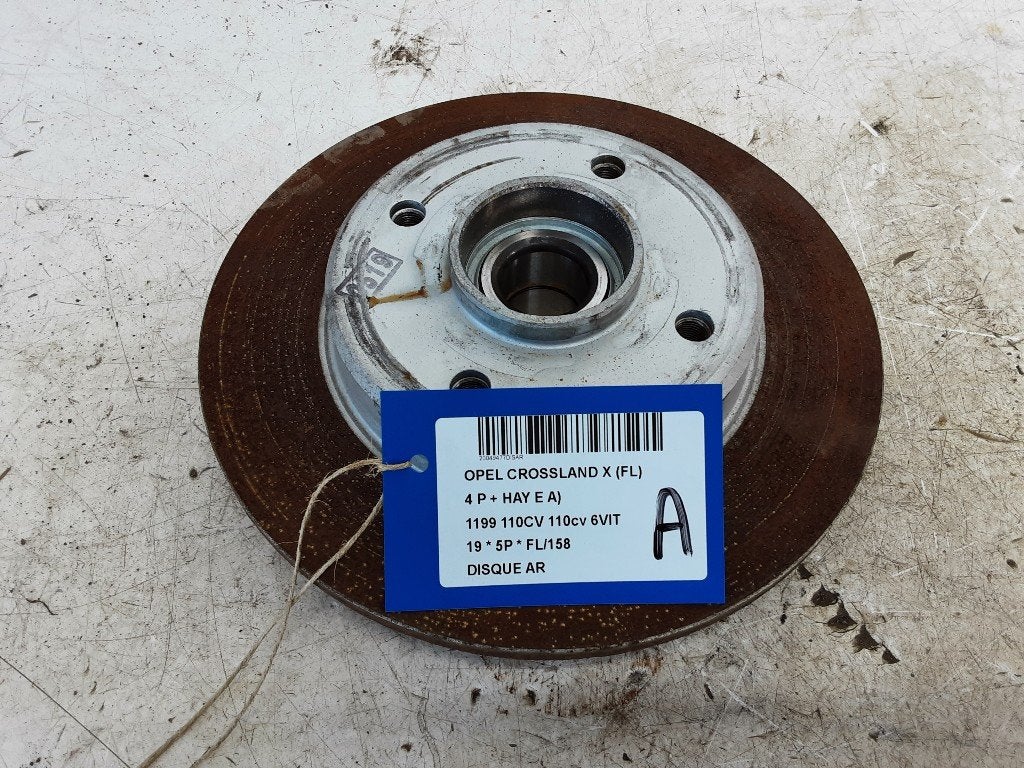 FREIN DISQUE ARRIÈRE Opel Crossland (X) (01-2017/05-2018), Opel, Opel Automobile GmbH, Utilisé, Kontakt-opel@opel.com