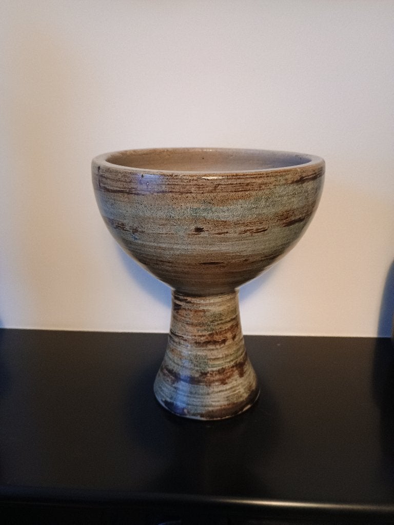 vintage keramieken vaas, coupe, brutalistisch, stoneware, Enlèvement ou Envoi