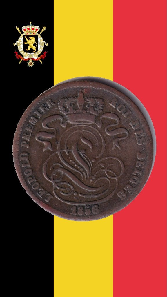 1 cent 1856 - Léopold I, Envoi, Monnaie en vrac