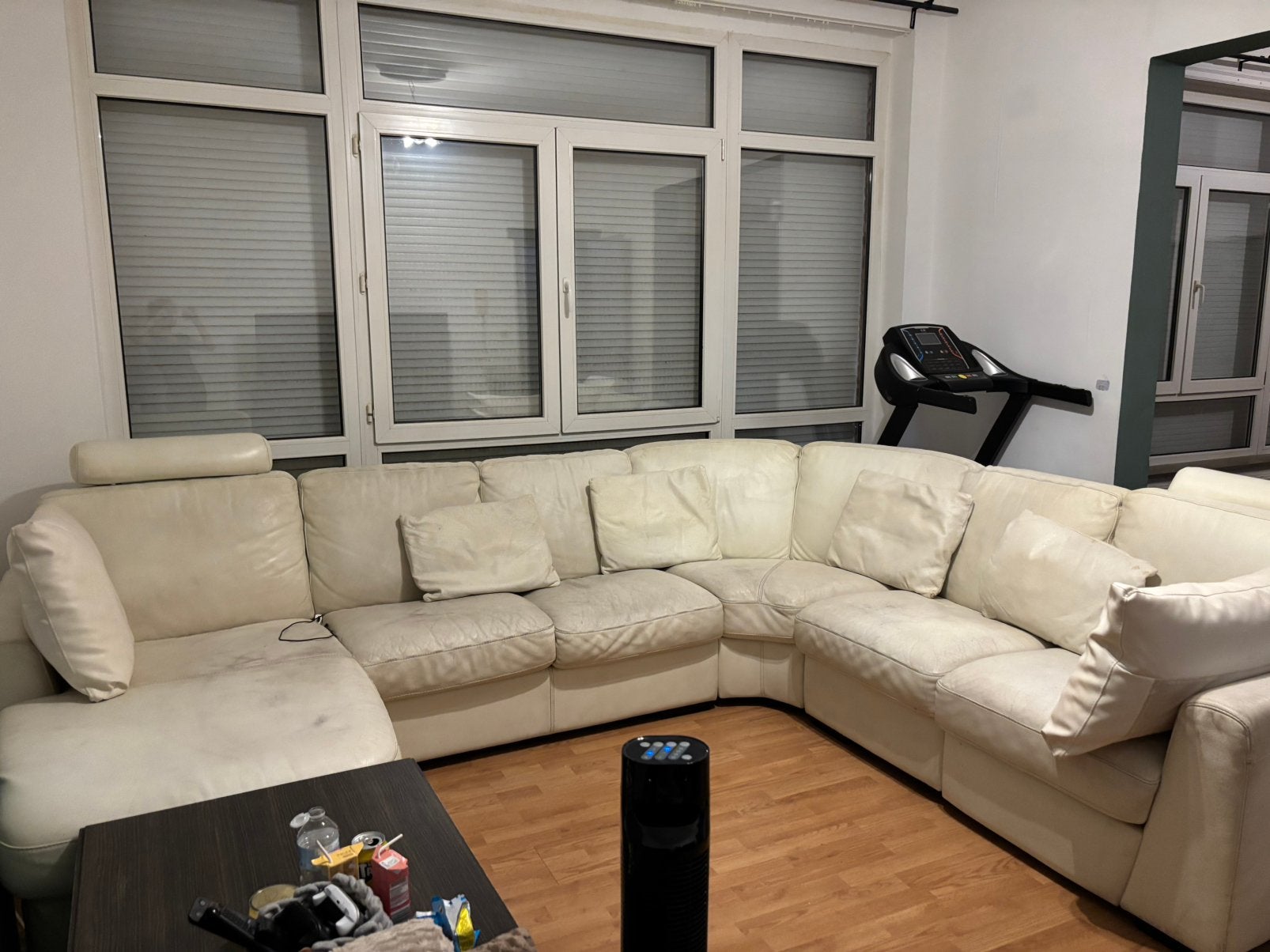 Grote zetel, Huis en Inrichting, Ophalen, Gebruikt, Leer