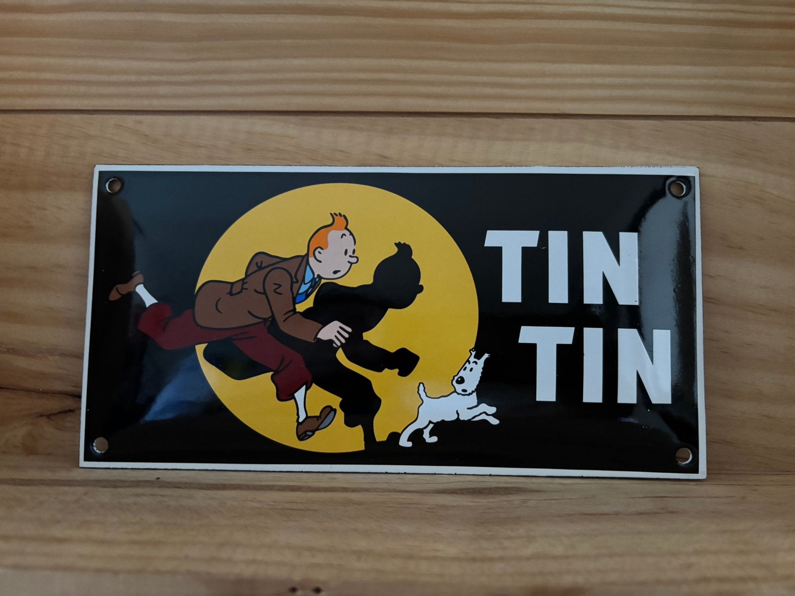 Plaque Émaillée tintin, Antiquités & Art, Antiquités | Email, Enlèvement ou Envoi