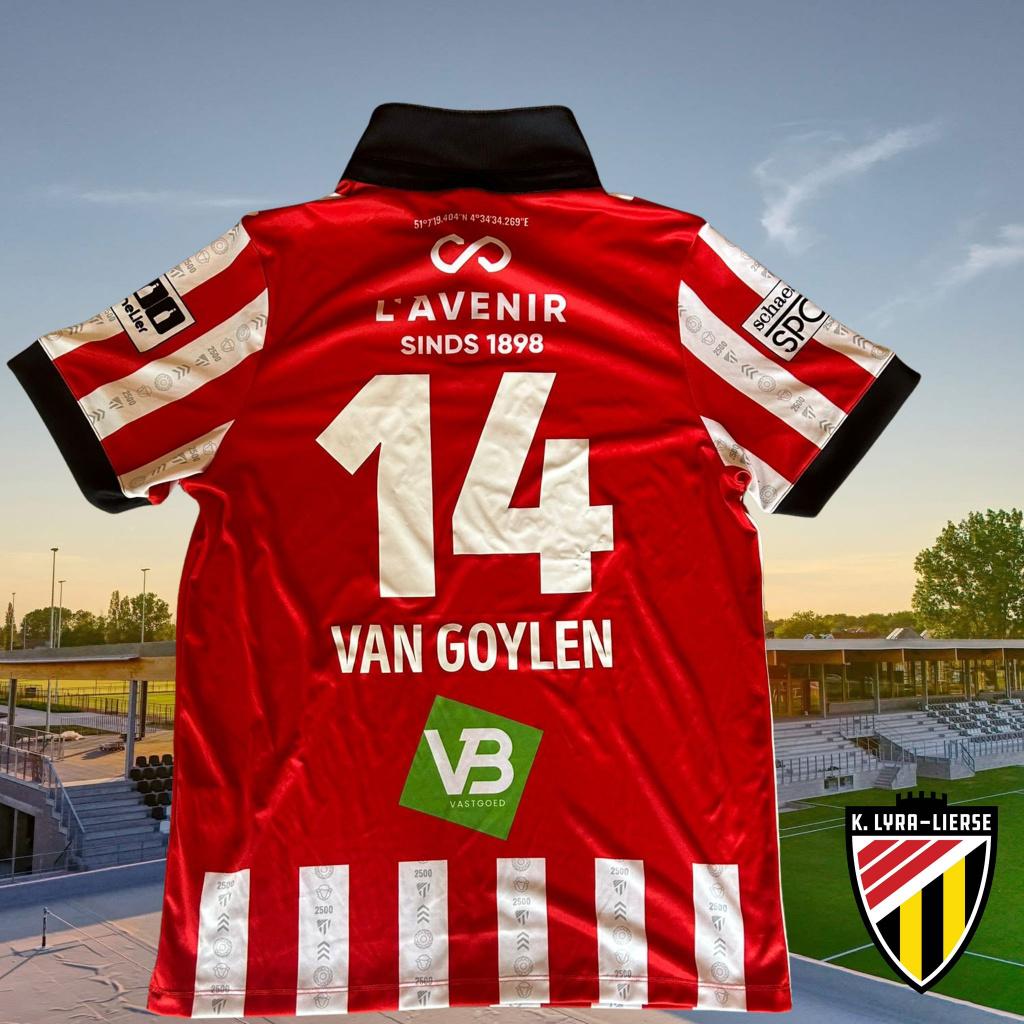Matchworn shirt | K. Lyra-Lierse | Quinten Van Goylen, Sport en Fitness, Voetbal, Shirt, Service@jako.com, Maat M, Zo goed als nieuw
