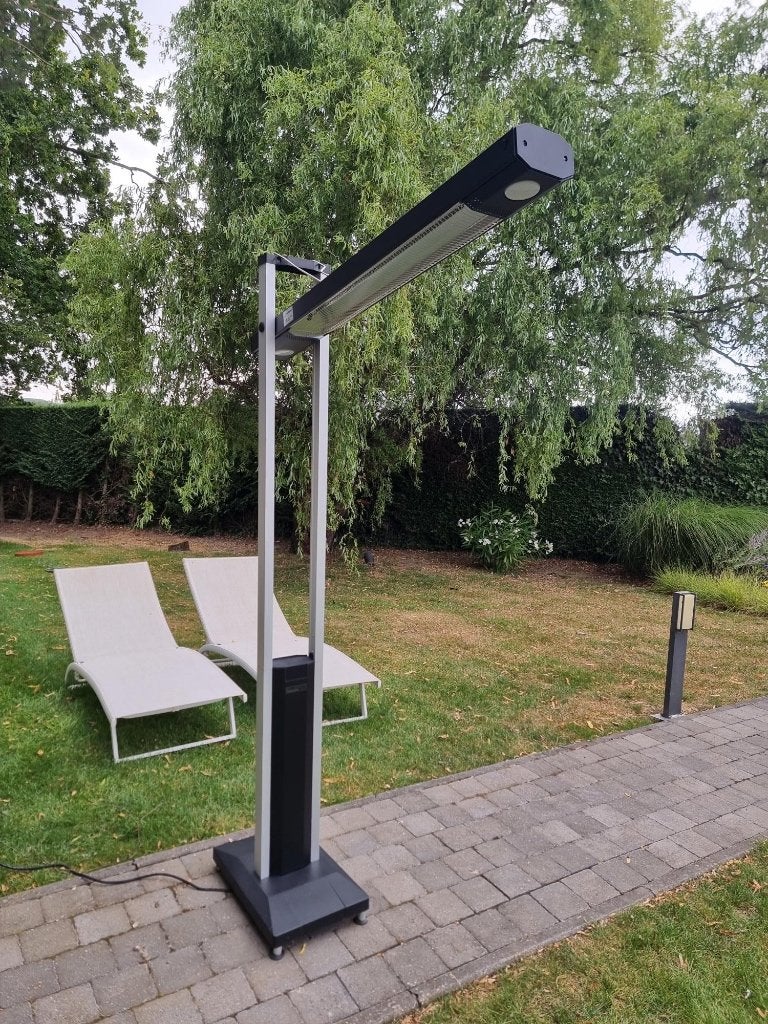 Terrasverwarmer / infrarood-mobiel-elektrisch-beschermhoes, Jardin & Terrasse, Chauffage de terrasse, Neuf, Électrique, Sol, Enlèvement