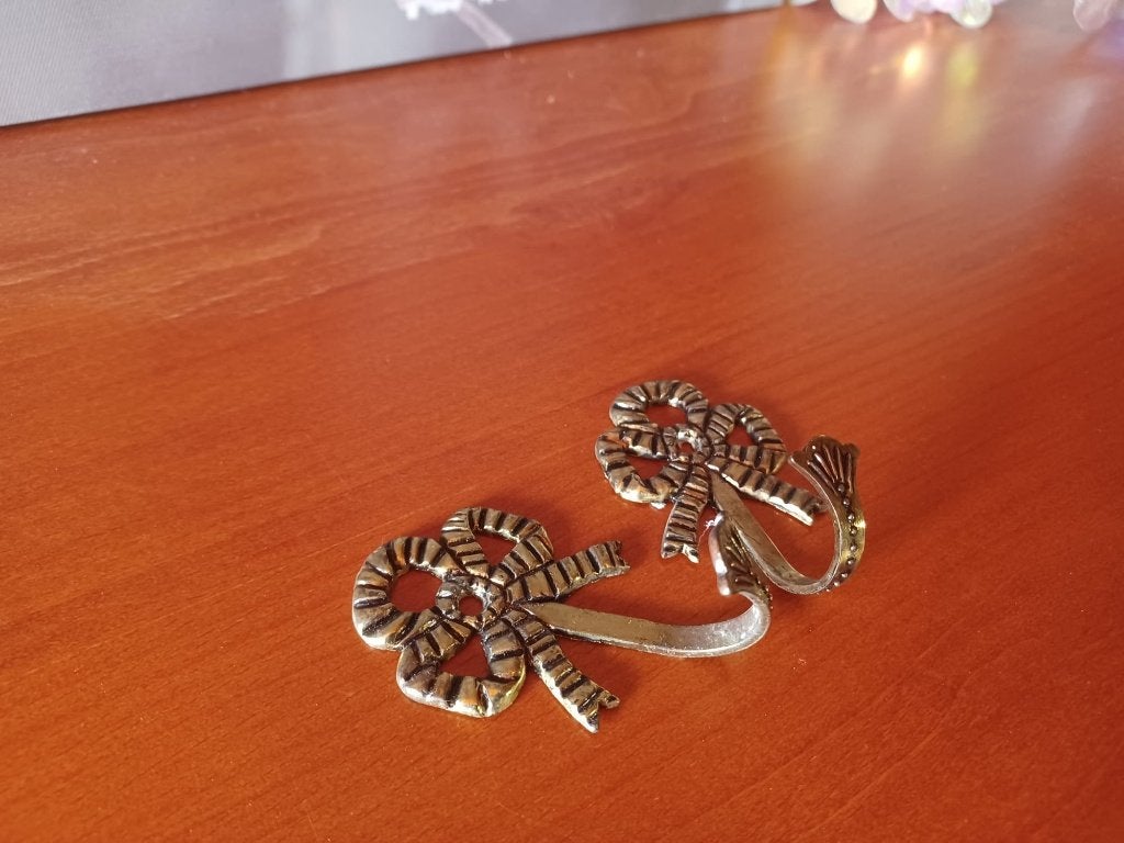 Porte-rideaux en laiton Now (lot de 2), Envoi, Bronze