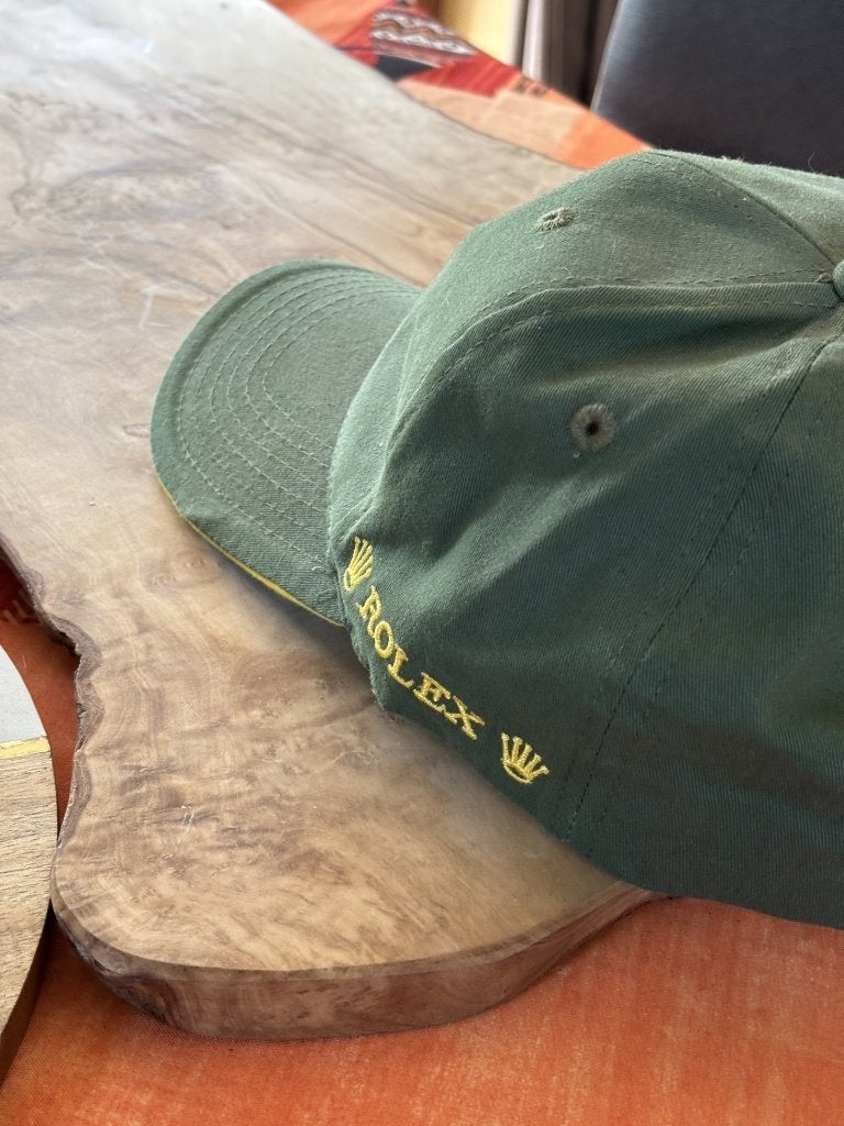 Casquette Rolex pour tournoi de golf vintage jaune vert, Rolex, Enlèvement, Casquette, Comme neuf
