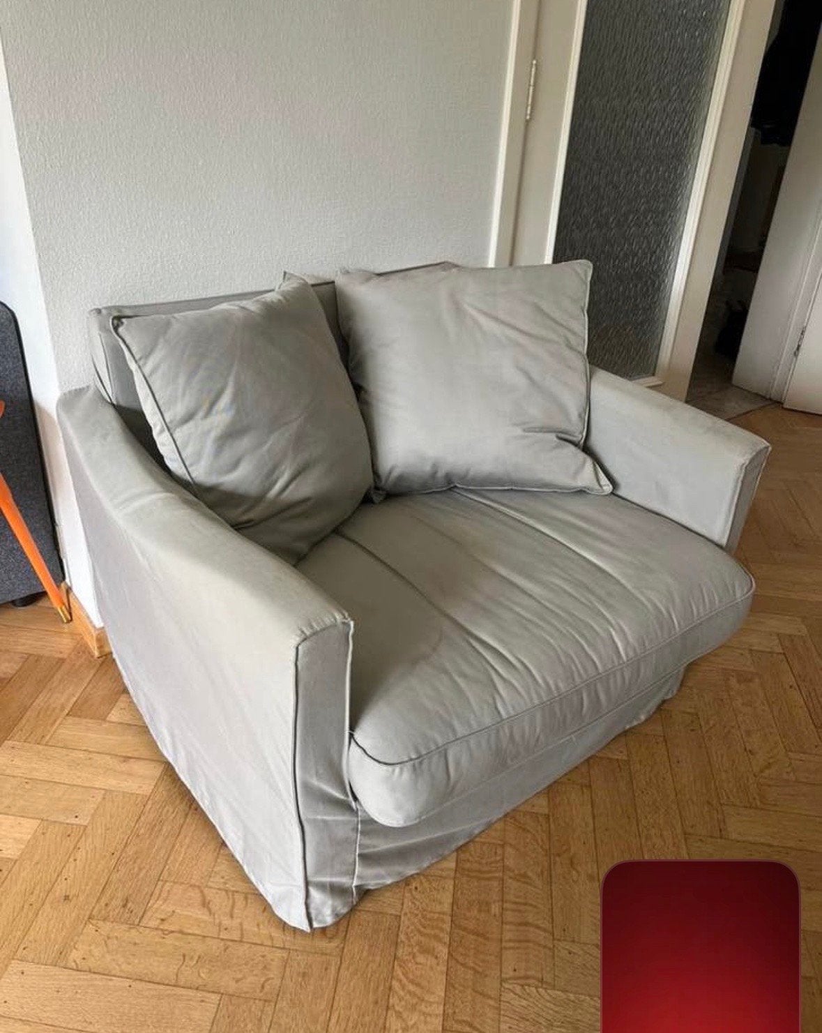IKEA 2-zitsbank – lichtgrijs, Ophalen, Zo goed als nieuw