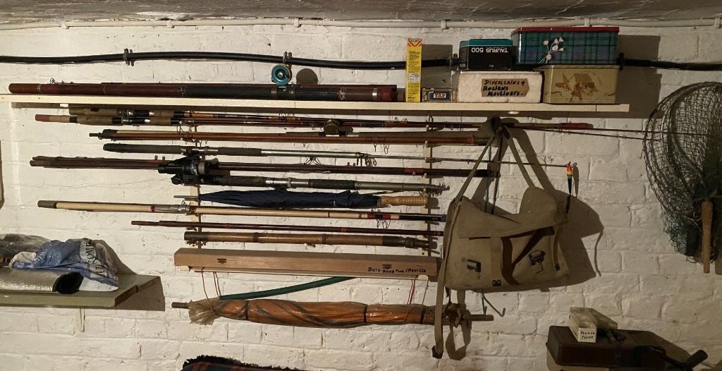 Set vintage visgerei, Ophalen, Gebruikt