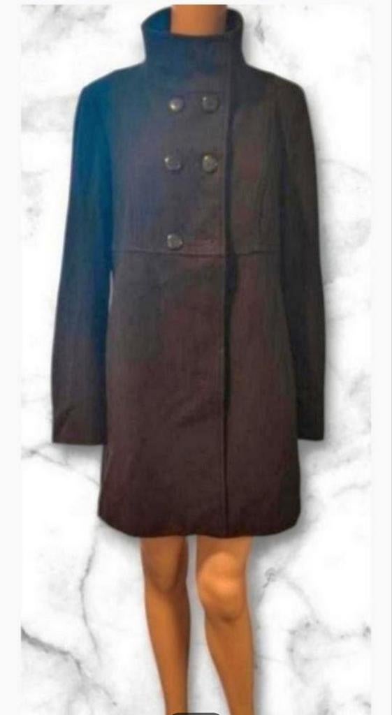BENETTON Prachtig gevoerde jas Maat 46 (M) In Topstaat, Kleding | Dames, Jassen | Winter, Maat 38/40 (M), Benetton, Zwart, Ophalen of Verzenden