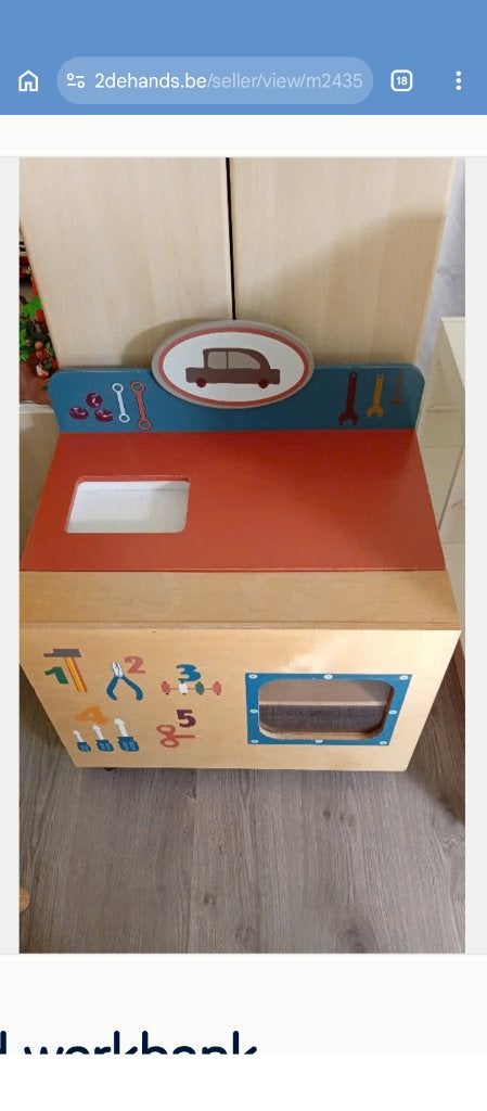 Sinterklaas cadeau werkbank, Ophalen, Gebruikt, Meubelstuk of Keukentje
