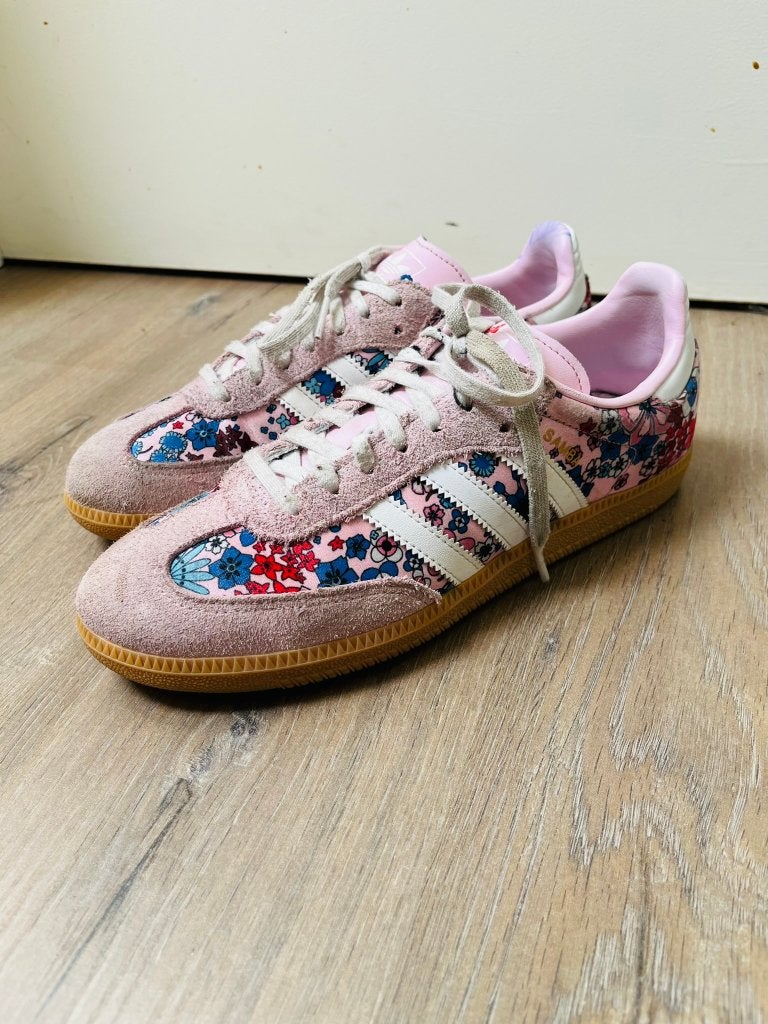 Édition limitée Adidas Samba Liberty London Floral Pink 38¾, Enlèvement ou Envoi, Adidas, Rose, Sneakers et Baskets