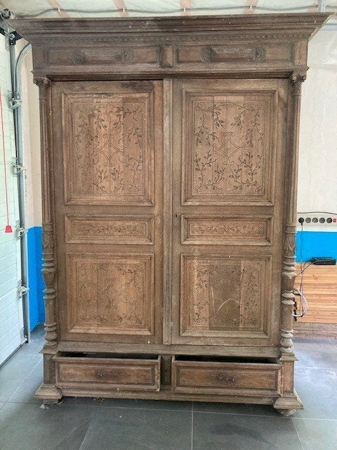 Oude eikenhouten kast, Antiek en Kunst, Antiek | Meubels | Kasten, Ophalen
