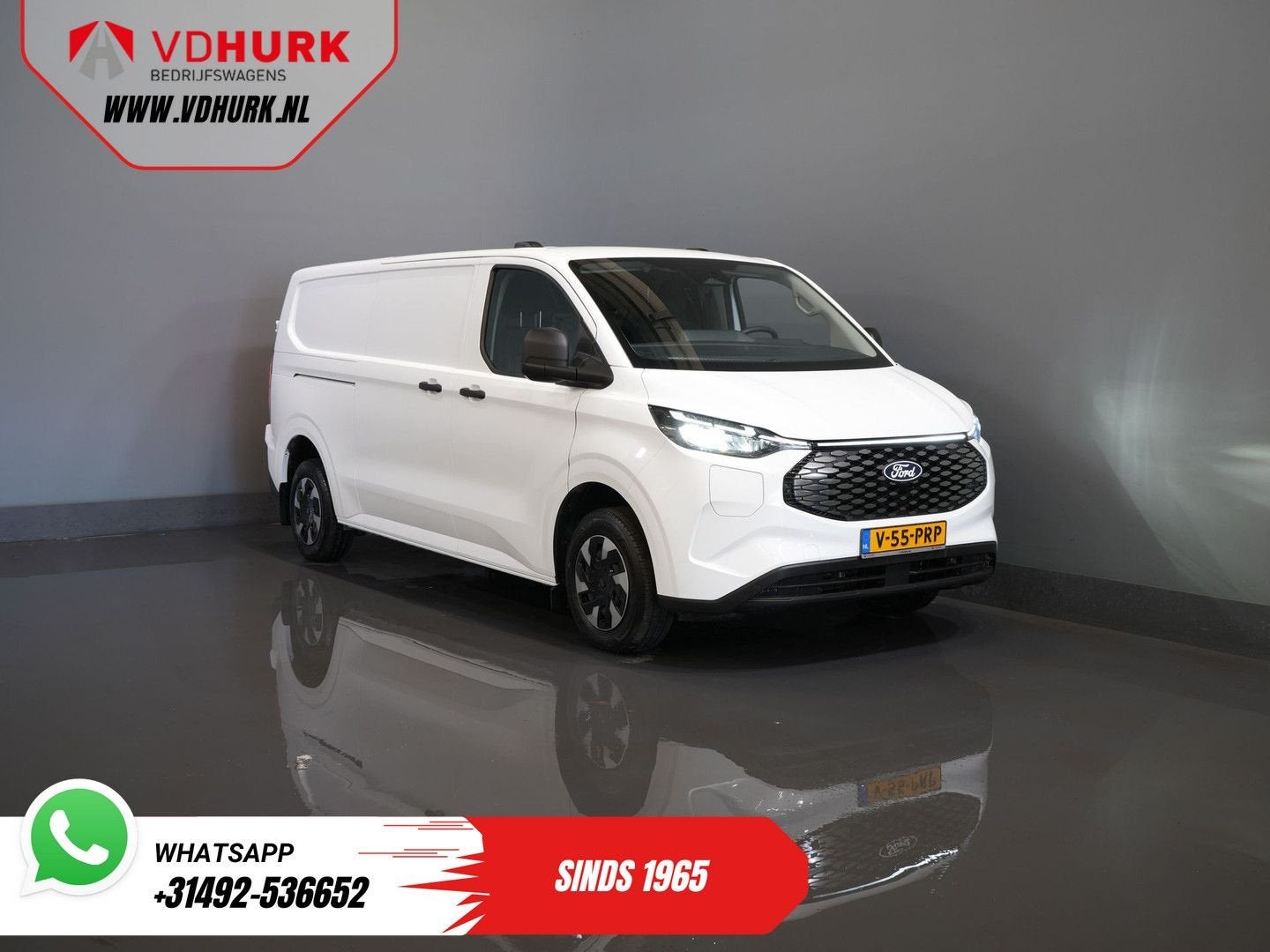 Ford E-Transit Custom L2 330 km WLTP LED/ Standkachel/ Stoel, Automaat, Wit, Ford, Te koop