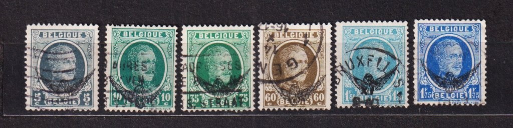 Timbres de service belges 1929-1930 S1-S6 oblitéré, Envoi, Affranchi, Oblitéré