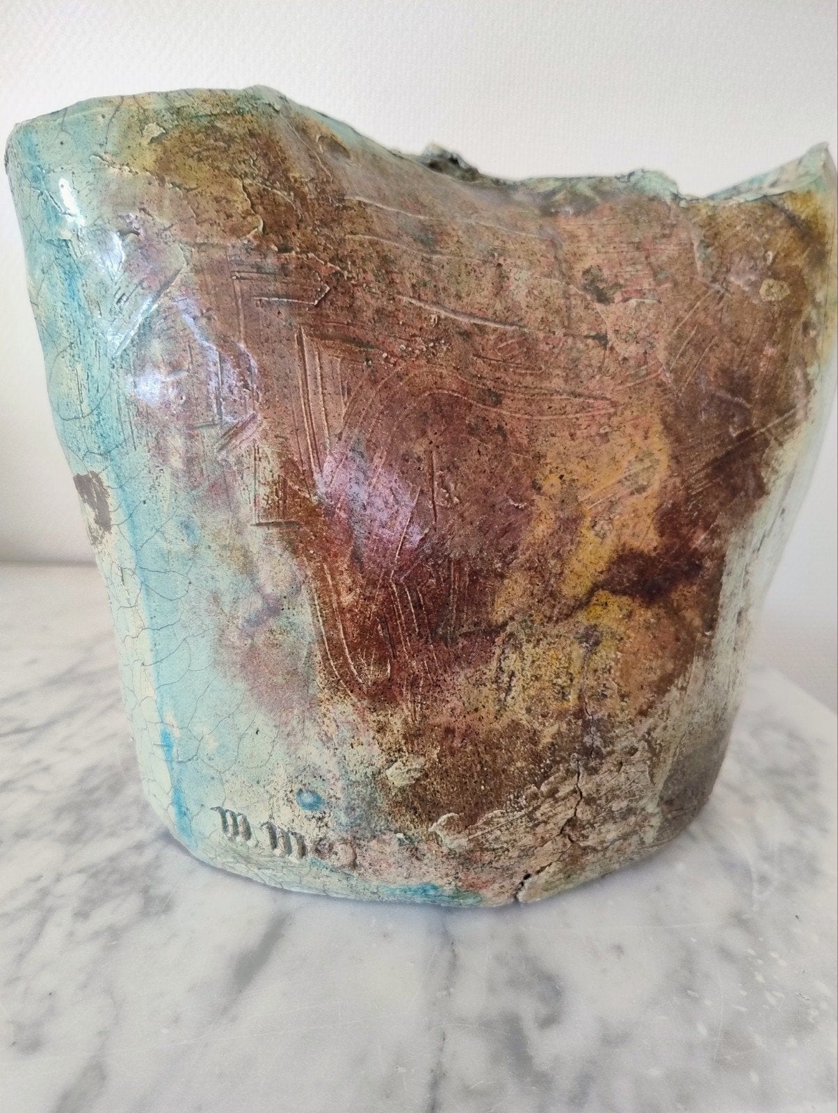 Vase japonais avec technique de cuisson Raku, Antiquités & Art, Enlèvement