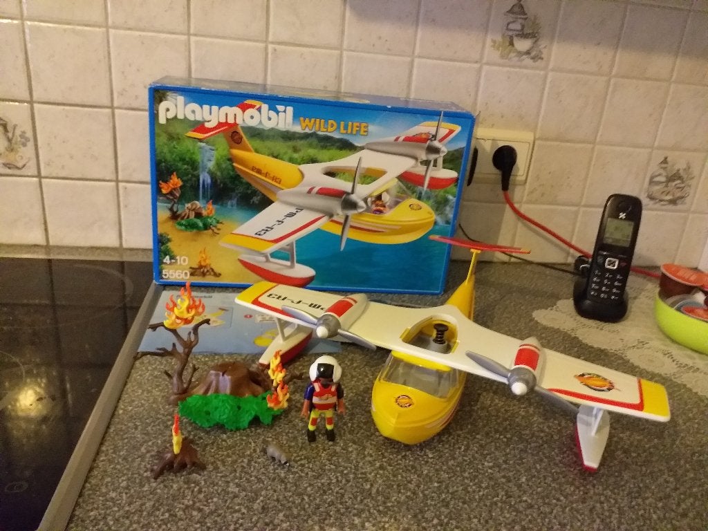 Playmobil 5560 Wildlife blusvliegtuig. , Kinderen en Baby's, Speelgoed | Playmobil, Wild life, Complete set, Voertuig, Nieuw