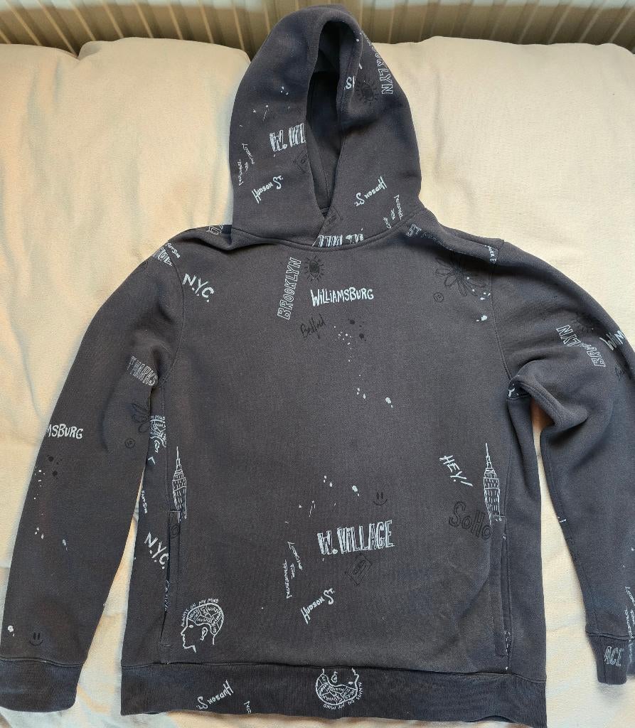Sweat à capuche Abercrombie & Fitch - gris foncé - L, Enlèvement ou Envoi, Taille 52/54 (L), Abercrombie & Fitch, Porté
