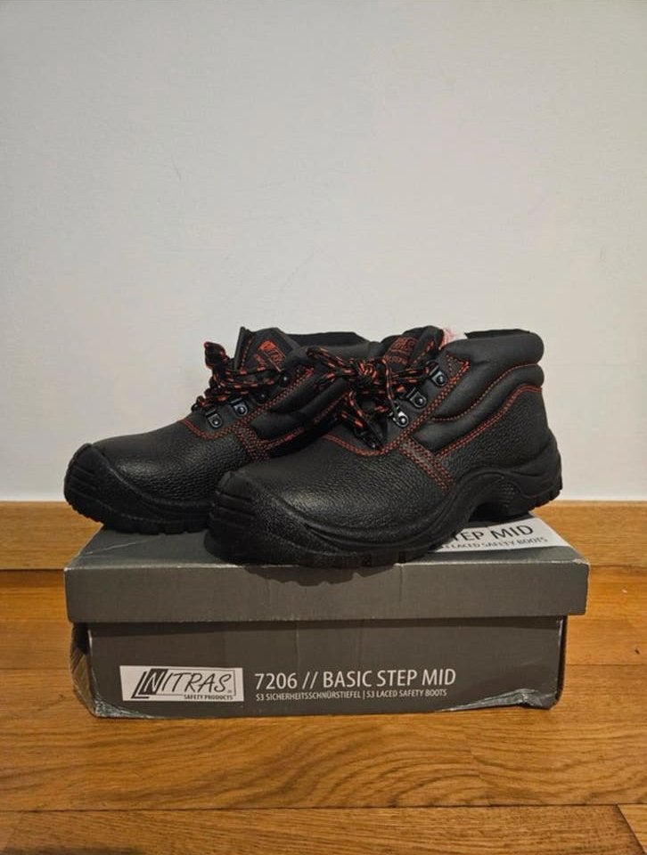 Bottes de sécurité chaussures NITRAS T39 neuf, Enlèvement, Neuf, Noir, Chaussures de travail