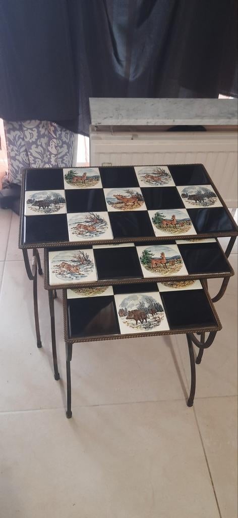 vintage keramische bijzettafel, Ophalen of Verzenden