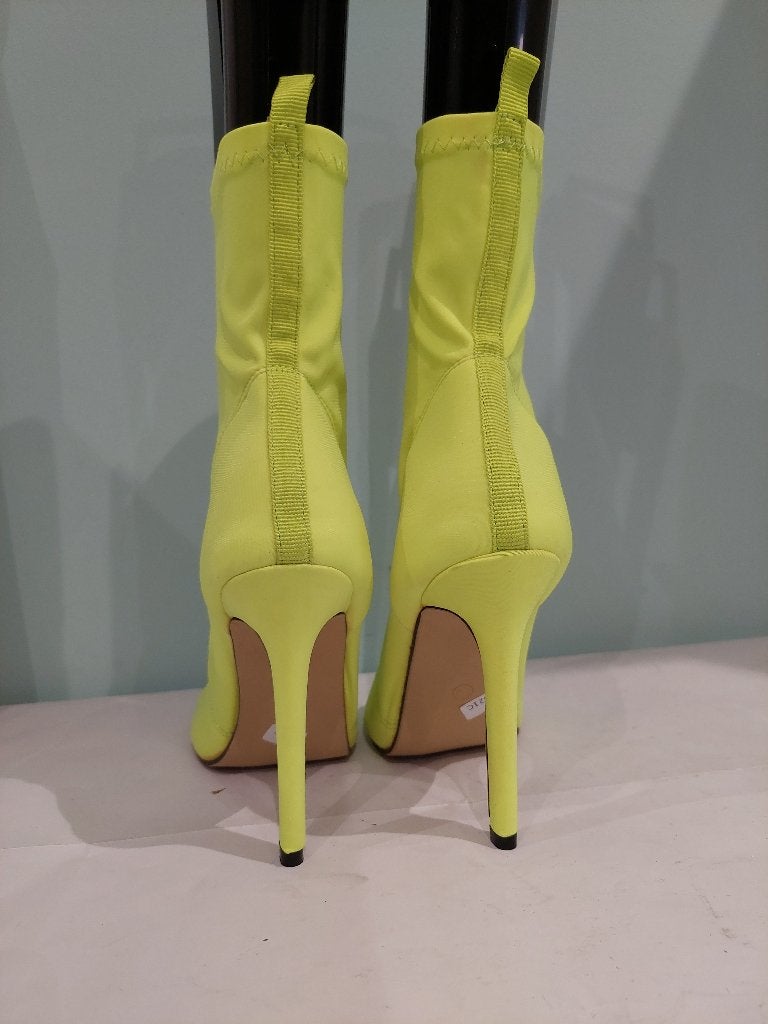 621C* sexy boots ouverts jaune fluo (40), Neuf, Jaune, Bottes hautes, Envoi