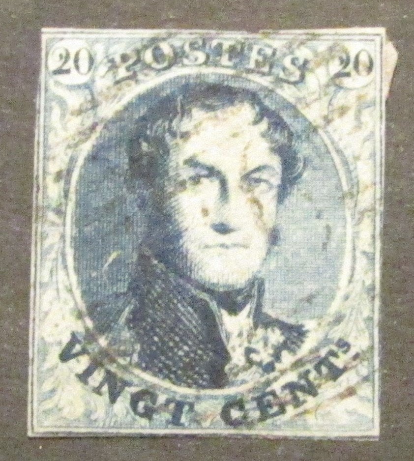 20 centimes Léopold I de 1851 avec 4 bonnes marges, Enlèvement ou Envoi, Affranchi, Timbre-poste, Maison royale