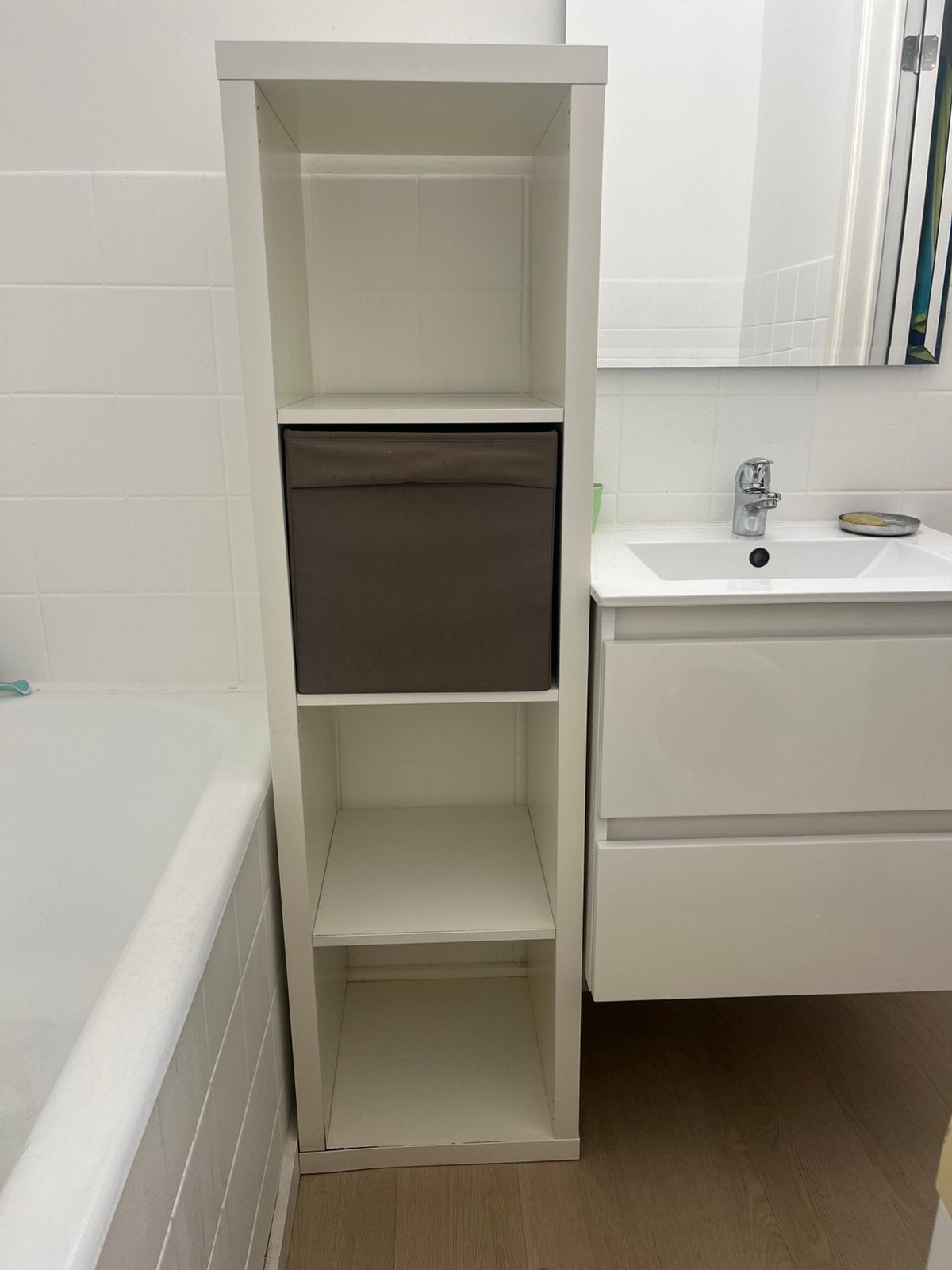 Armoire ouverte IKEA KALLAX, blanche, Enlèvement, Utilisé