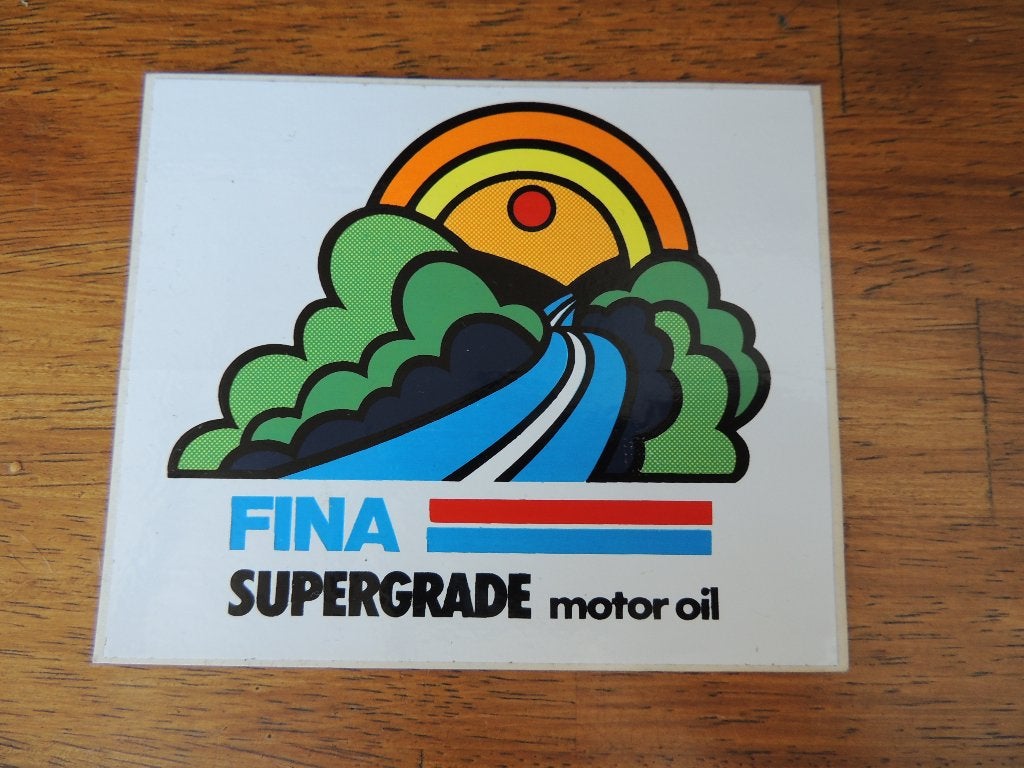 Fina Supergrade sticker, Verzenden, Zo goed als nieuw, Auto of Motor