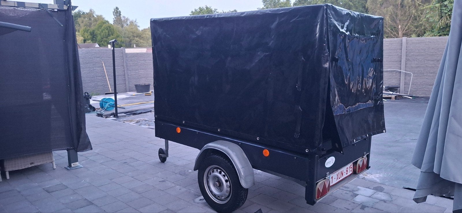 Stema aanhangwagen extra hoog 208x114x130cm, Ophalen
