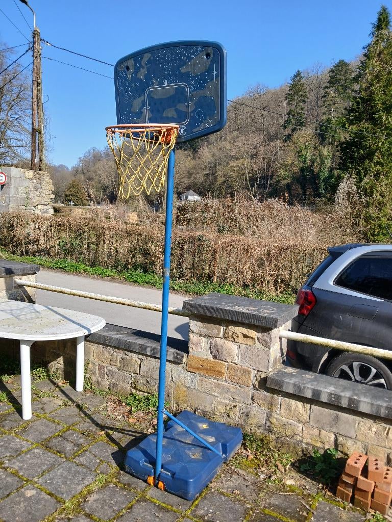 Panier de basket enfant, réglable en hauteur (160-220 cm), Ophalen, Gebruikt, Ring, Bord of Paal