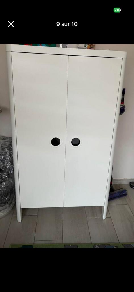 Titre : Chambre enfant complète blanche (lit + armoire), Enlèvement ou Envoi, Comme neuf