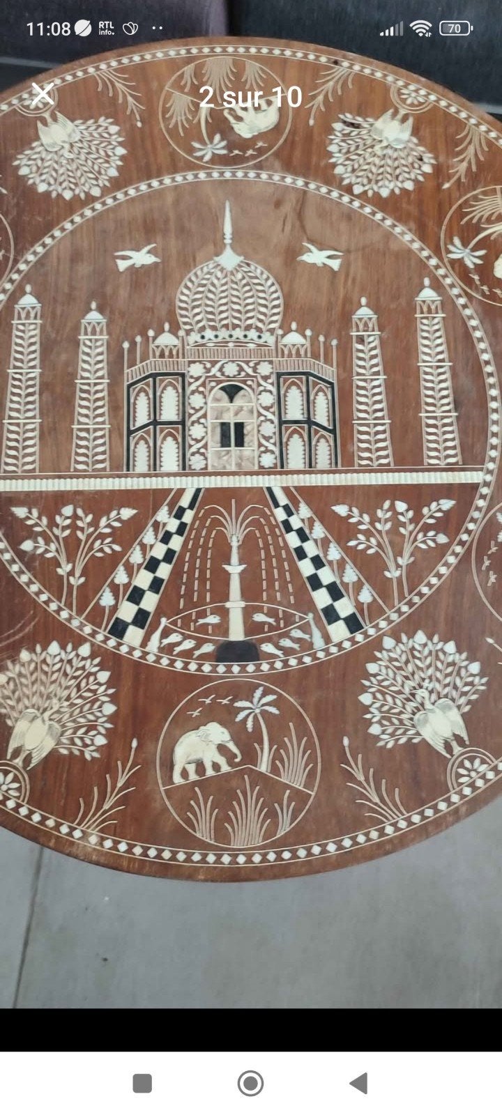 Table antique indienne, Enlèvement ou Envoi