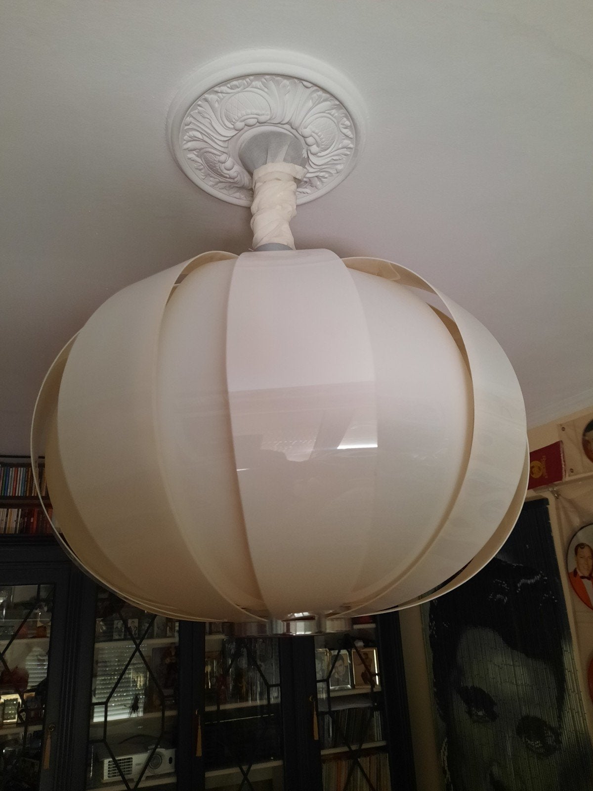 oude plafondlamp, Ophalen