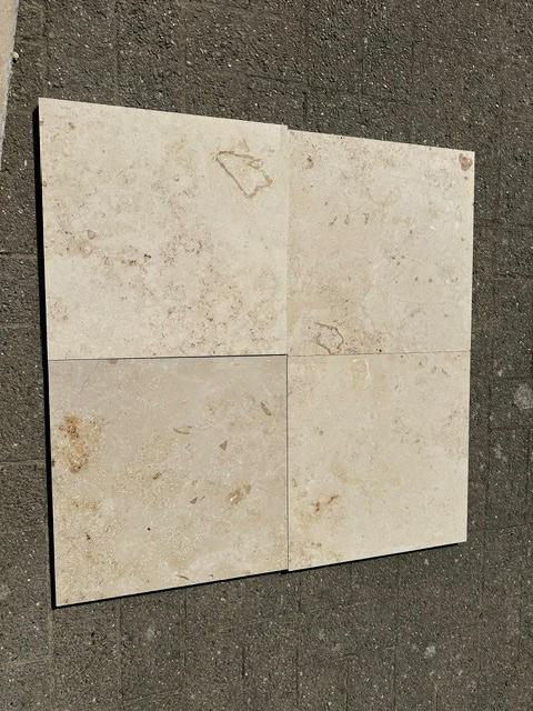 Natuursteen tegels  en plinten Jura beige, Ophalen, Nieuw, 20 tot 40 cm, Minder dan 5 m²