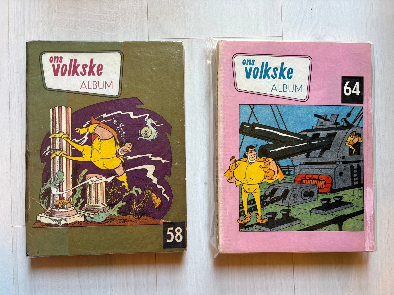 Ons Volkske albums 58 en 64, Boeken, Stripverhalen, Ophalen of Verzenden, Gelezen