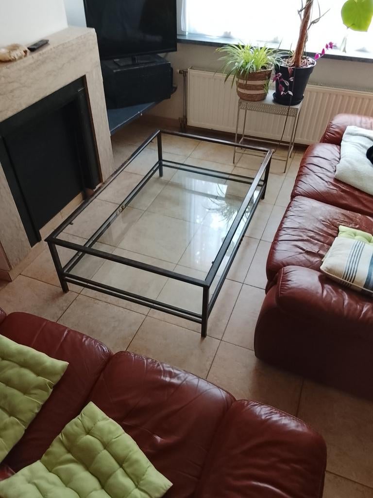table basse, Maison & Meubles, Canapés | Coins salons complets, Enlèvement, Utilisé, Métal, Industrieel