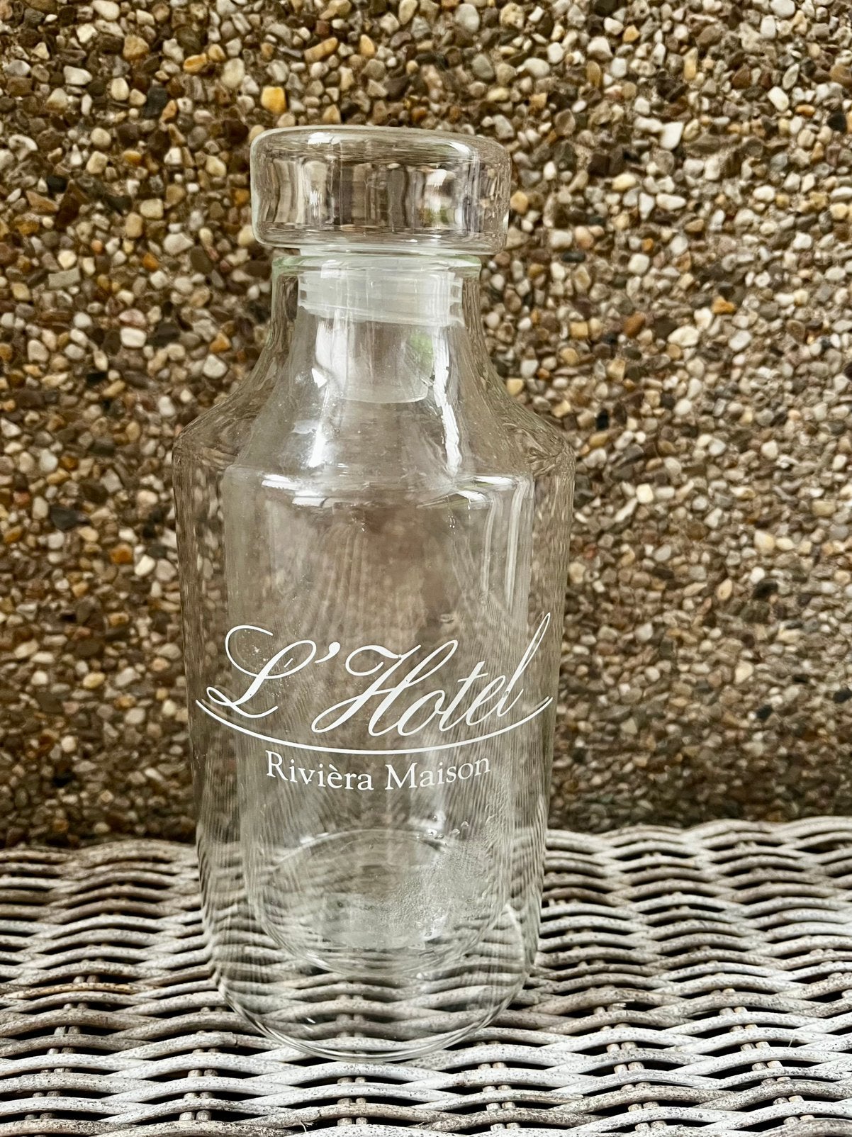 Bottle karaf waterfles L’Hotel Rivièra Maison glas, Ophalen of Verzenden, Zo goed als nieuw, Overige typen